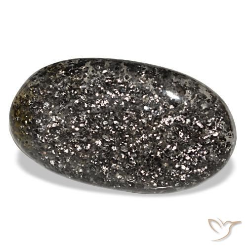 20,93 ctw natürlicher schwarzer Sonnenstein, Oval Schliff, Lichtdurchlässig