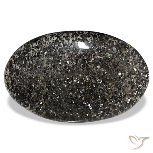 25.54ct Schwarzer Sonnenstein, Oval, Lichtdurchlässig
