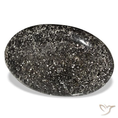 25,54 ctw natürlicher schwarzer Sonnenstein, Oval Schliff, Lichtdurchlässig