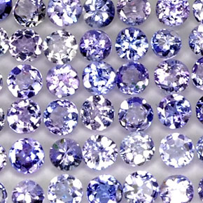  ct natürliche blauer Tansanit-Edelsteine, Rundschliff, VVS