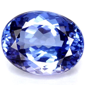 5,08 ctw natürlicher blauer Tansanit, Oval Schliff, IF