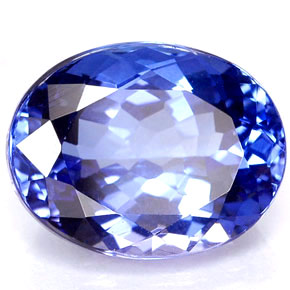 5,08 ctw natürlicher blauer Tansanit, Oval Schliff, IF