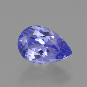 0,87 ctw natürlicher blauer Tansanit, Birnenform, VVS