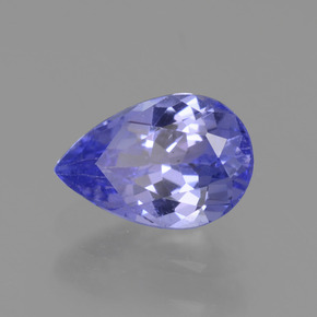 0,87 ctw natürlicher blauer Tansanit, Birnenform, VVS