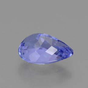 0,87 ctw natürlicher blauer Tansanit, Birnenform, VVS