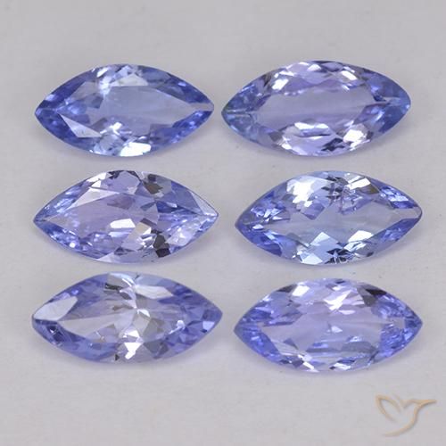 2.04ctw Natürlicher violett-blau Tansanit, Marquise, VVS-VS