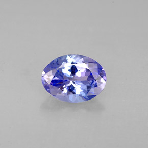 1,00 ctw natürlicher blauer Tansanit, Oval Schliff, VVS-VS