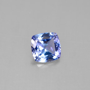 0,86 ctw natürlicher blauer Tansanit, Kissenschliff, VVS