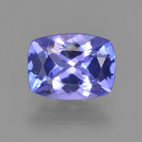 1,39 ctw natürlicher blauer Tansanit, Kissenschliff, VVS
