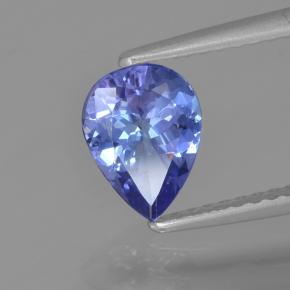 0,88 ctw natürlicher blauer Tansanit, Birnenform, VVS-VS