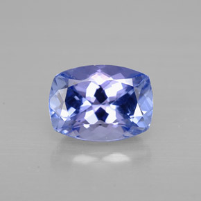 1,29 ctw natürlicher blauer Tansanit, Kissenschliff, VVS