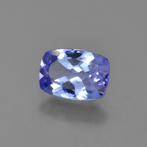 0,84 ctw natürlicher blauer Tansanit, Kissenschliff, VVS
