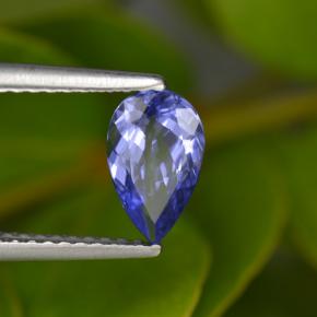 0,82 ctw natürlicher blauer Tansanit, Birnenform, VVS