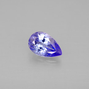 0,84 ctw natürlicher violetter Tansanit, Birnenform, VVS