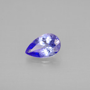 0,84 ctw natürlicher violetter Tansanit, Birnenform, VVS