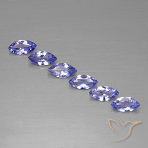 2.03ctw Natürlicher violett-blau Tansanit, Marquise, VVS-VS