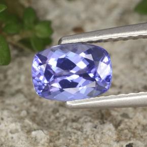 0,90 ctw natürlicher blauer Tansanit, Kissenschliff, VVS-VS