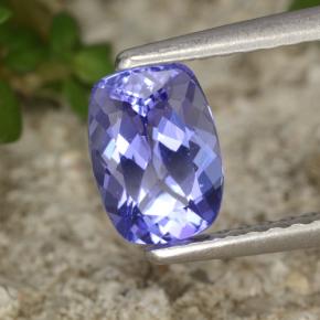 0,90 ctw natürlicher blauer Tansanit, Kissenschliff, VVS-VS