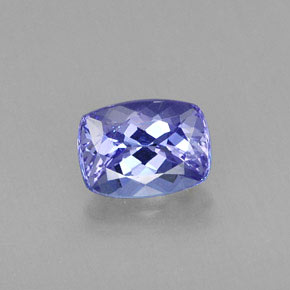0,96 ctw natürlicher blauer Tansanit, Kissenschliff, VS