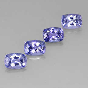 4,17 ct natürliche blauer Tansanit-Edelsteine, Kissenschliff, VVS-VS