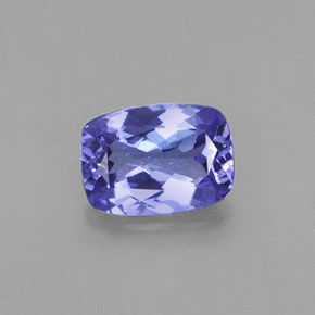 0,89 ctw natürlicher blauer Tansanit, Kissenschliff, VVS