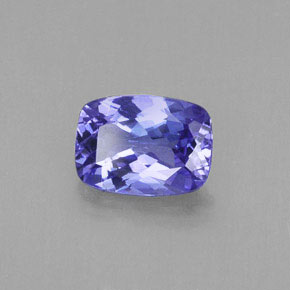 0,89 ctw natürlicher blauer Tansanit, Kissenschliff, VVS