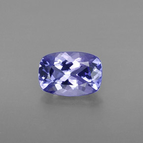 0,81 ctw natürlicher blauer Tansanit, Kissenschliff, VVS