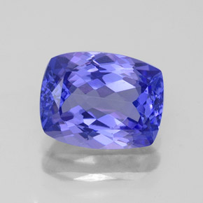 2,36 ctw natürlicher blauer Tansanit, Kissenschliff, VVS