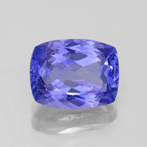 2,36 ctw natürlicher blauer Tansanit, Kissenschliff, VVS