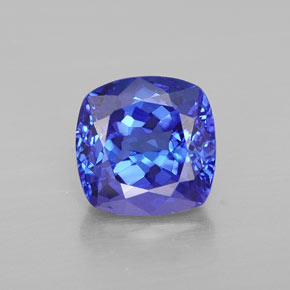 2,44 ctw natürlicher blauer Tansanit, Kissenschliff, VVS