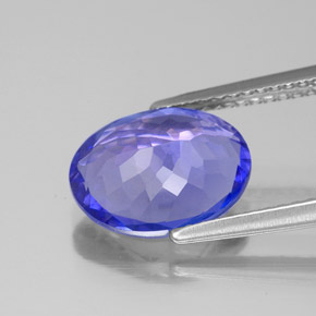 2,83 ctw natürlicher blauer Tansanit, Oval Schliff, VVS-VS
