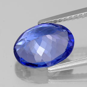 2,66 ctw natürlicher blauer Tansanit, Oval Schliff, VVS