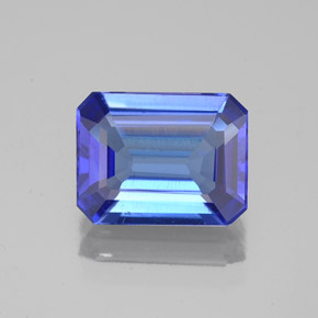 2,02 ctw natürlicher blauer Tansanit, Smaragdschliff, VS