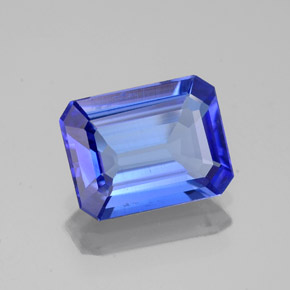 2,02 ctw natürlicher blauer Tansanit, Smaragdschliff, VS