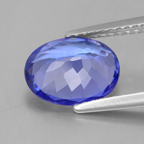 2,16 ctw natürlicher blauer Tansanit, Oval Schliff, VVS-VS