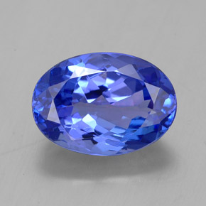 2,55 ctw natürlicher blauer Tansanit, Oval Schliff, VVS