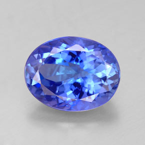 4,07 ctw natürlicher blauer Tansanit, Oval Schliff, VVS