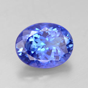 4,07 ctw natürlicher blauer Tansanit, Oval Schliff, VVS