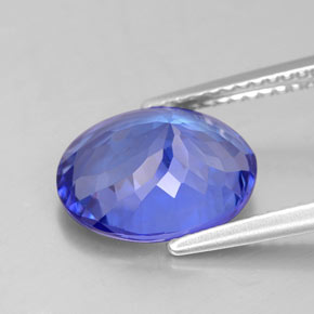 4,07 ctw natürlicher blauer Tansanit, Oval Schliff, VVS