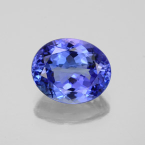 2,94 ctw natürlicher blauer Tansanit, Oval Schliff, VS