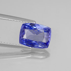 2,16 ctw natürlicher blauer Tansanit, Kissenschliff, VVS