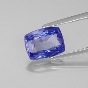 2,16 ctw natürlicher blauer Tansanit, Kissenschliff, VVS