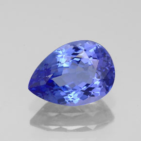 1,59 ctw natürlicher blauer Tansanit, Birnenform, VVS