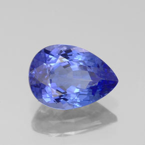 1,59 ctw natürlicher blauer Tansanit, Birnenform, VVS