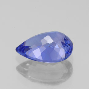 1,59 ctw natürlicher blauer Tansanit, Birnenform, VVS