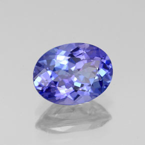 1,54 ctw natürlicher blauer Tansanit, Oval Schliff, VVS