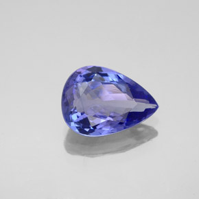 2,15 ctw natürlicher blauer Tansanit, Birnenform, VVS