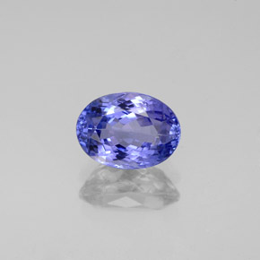1,61 ctw natürlicher blauer Tansanit, Oval Schliff, IF