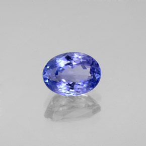 1,61 ctw natürlicher blauer Tansanit, Oval Schliff, IF