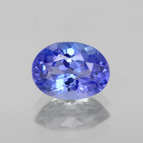 1,66 ctw natürlicher blauer Tansanit, Oval Schliff, SI